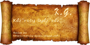 Károly Győző névjegykártya